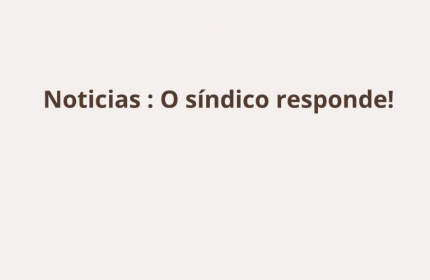 Notícias: O síndico responde!