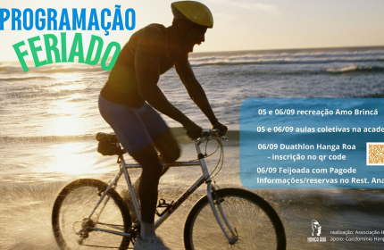 Programação feriado 07 de setembro